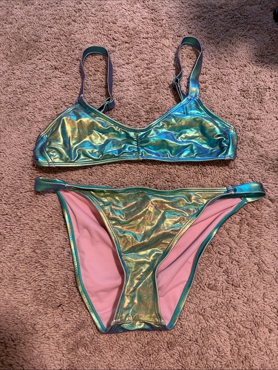 Xhilaration Other - 🥳 5 for $25 BUNDLE Xhilaration Iridescent Teal-Gold Metallic Bikini